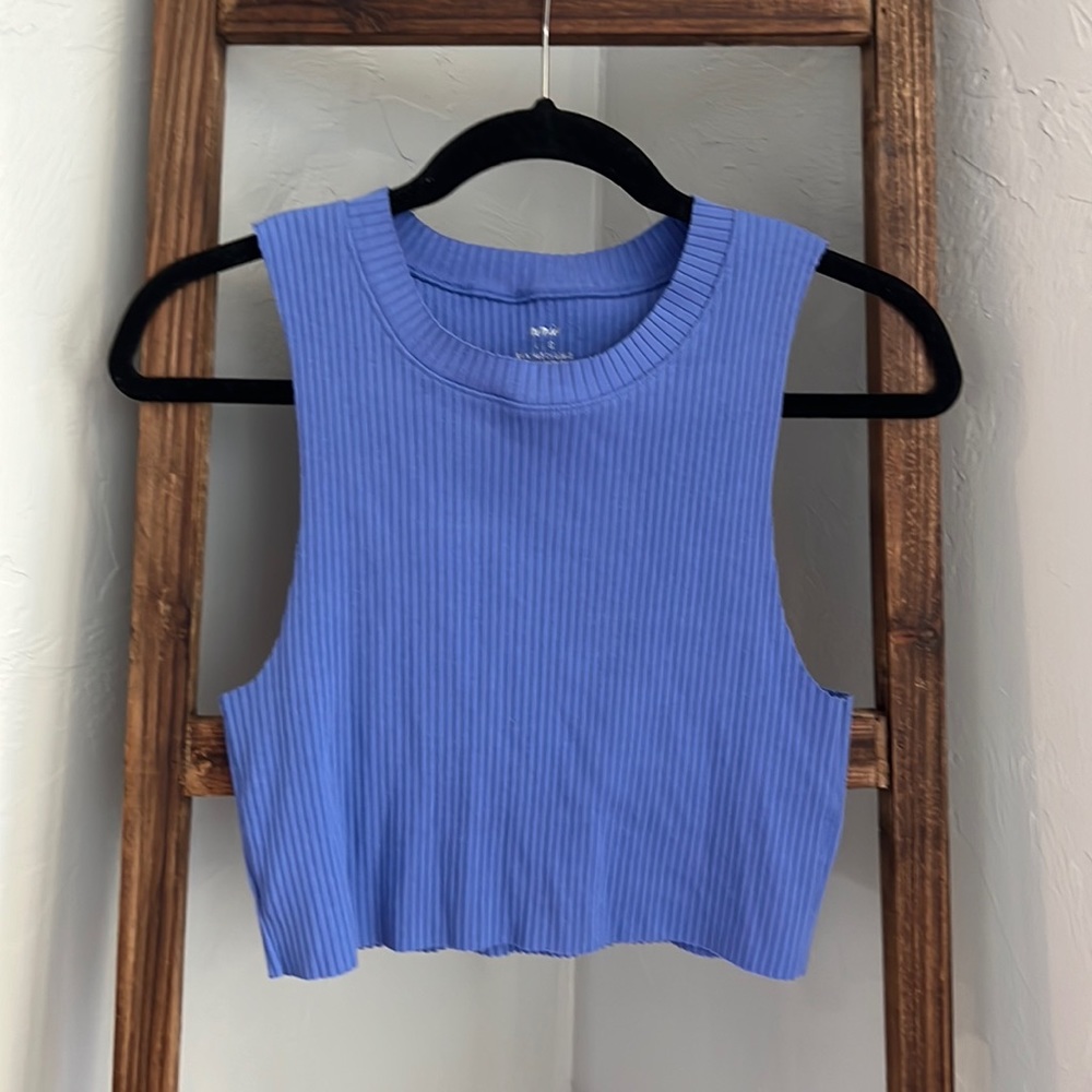 Periwinkle Ribbed Aerie Tank